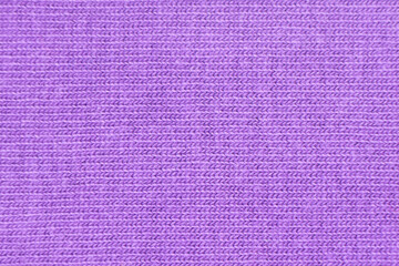 Cotton texture pattern closeup. Macro shot purple cotton texture background. Knitting pattern of cotton. Texture of fabric