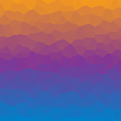 vibrant polygon gradient background transitioning from warm orange to cool blue