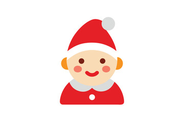 baby santa vector icon on white
