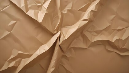 Abstract textured background of crumpled brown paper with dramatic shadows and highlights