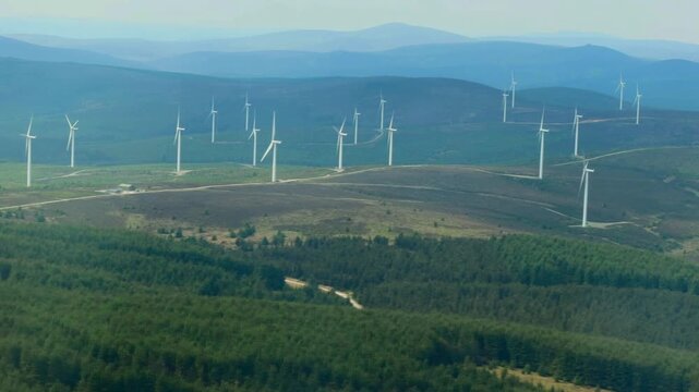 A Windfarm Flypast From Above