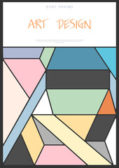 Geometric abstraction. Colorful mosaic of geometric shapes. Background template for covers, design and creative ideas
