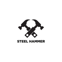 Steel Hammer Logo Vector Modern