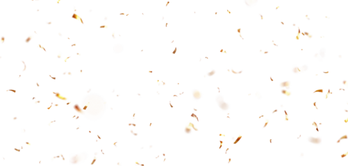Bright Confetti Particle Overlay Isolated on White/Transparent Background, 3D Rendering Colorful Confetti for Celebration, Birthday and Festival PNG.