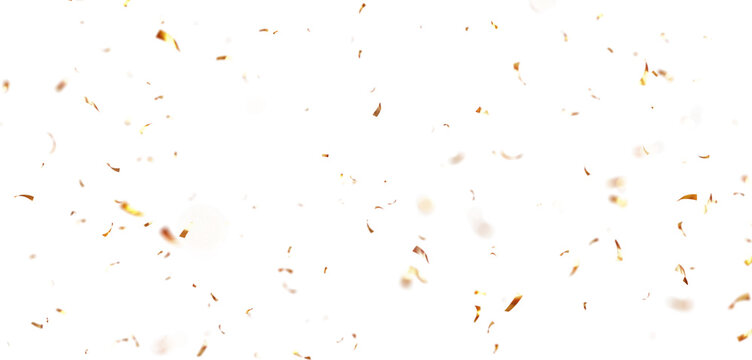 Bright Confetti Particle Overlay Isolated on White/Transparent Background, 3D Rendering Colorful Confetti for Celebration, Birthday and Festival PNG.
