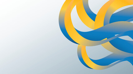 Modern abstract blue background design with layers of textured blue and yellow