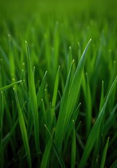Extreme close-up of natural green field texture. Lush spring growth creates a vibrant, abstract background surface perfect for design elements ,flora. ,botany ,plant