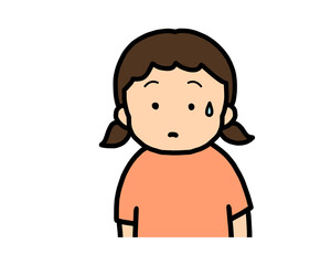 Fototapeta premium 戸惑う アジア人の女の子