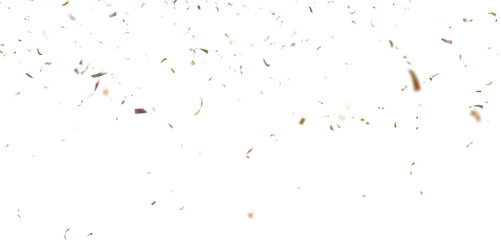 Colorful Confetti against a White Background Tranparent BG Confeti. Confetti partical isolated background. 3d Rendering Transparent Confetti. 