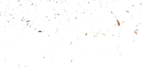 Colorful Confetti against a White Background Tranparent BG Confeti. Confetti partical isolated background. 3d Rendering Transparent Confetti. 