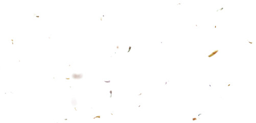 Colorful Confetti Particles Floating Seamlessly on White and Transparent Background, High-Detail 3D Celebration Overlay for Festive Designs PNG.