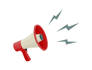 megaphone icon vector illustration isolated on white background. Perfect for business announcements, sale promotions, marketing campaigns, and social media advertising designs.
