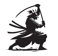 samurai in battle pose v1