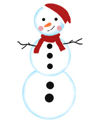 snowman on a white 