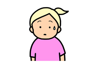 Obraz premium 戸惑う 金髪の女の子