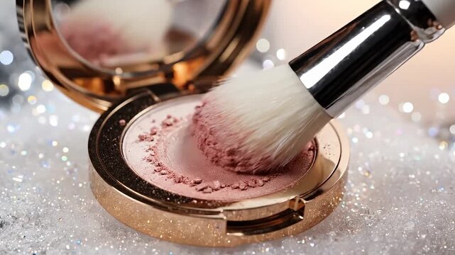 Makeup Brush and Blush - A Beauty Still Life.