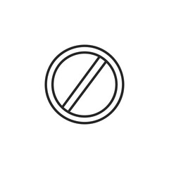 シンプルな禁止マークのアイコン