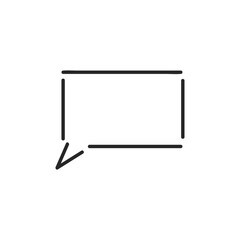 シンプルな四角い吹き出しのアイコン