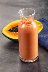 Sweet  juicy papaya smoothie detox