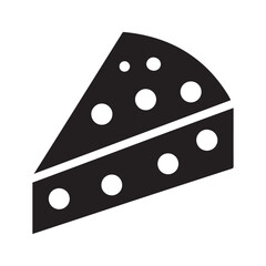 Cheese Wedge With Holes Icon Vector Illustration