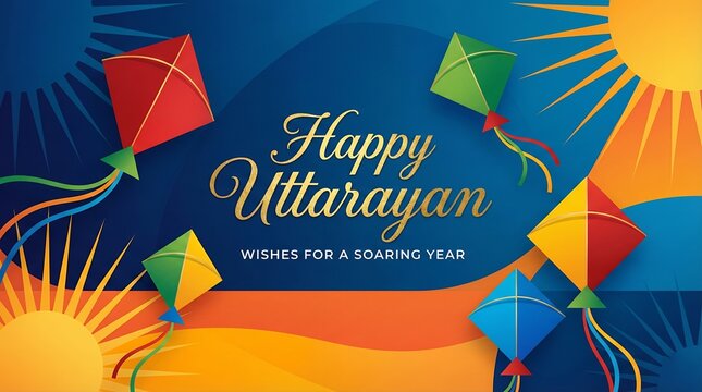 Happy Uttarayan 2026 poster/banner, Uttarayan theme poster ready to upload for scoial media