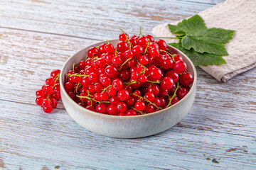 Raw ripe sweet juicy red currant