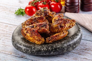 Baked chicken wings with spices