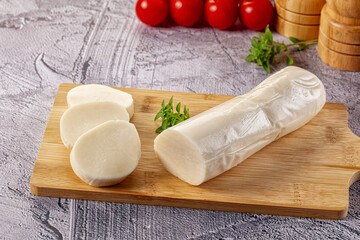 Italian dairy - mozzarella cheese with slices