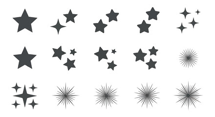 Star shapes and sparkles
