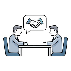 business man with speech bubble