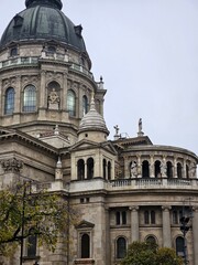 View of St. Stephen's Basilica during the day in Budapest, Hungary.