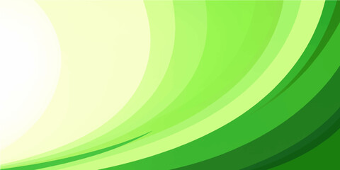 Abstract green background featuring a dynamic wave pattern with bright light effects and flowing lines for a modern motion design wallpaper