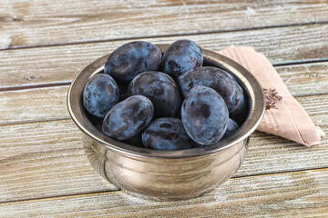 Fresh raw sweet juicy plum