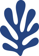 Abstract Coral Leaf | Minimal Botanical Line Art | Modern Organic Shape Illustration