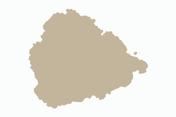 Vector graphic artwork suitable for print and web containing flat detailed map of ASCENSION ISLAND