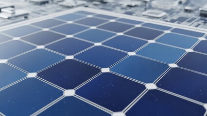 Close-up of Solar Panel Cells Photovoltaic Cells Renewable Energy Sustainability. Concept featuring solar panel, photovoltaic cells, renewable energy, sustainability, green technology.