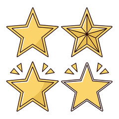 Obraz premium gold-sparkle-stars-icon-collection--set-of-golden 