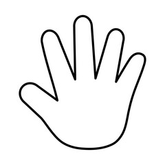 Obraz premium ハンドサイン：手のアイコンイラスト007