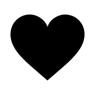 PNG Simple black heart silhouette