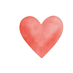 Obraz premium PNG Watercolor heart symbol love