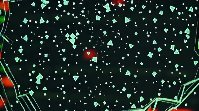 Chaotic lines of virus code with glitches concept. The image features broken glass overlaying a digital display of code.