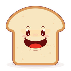 bread playful face cartoon cute