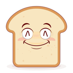 bread smile face cartoon cute