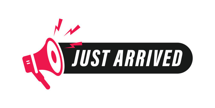 Fresh stock just arrived new collection notification banner for online shop marketing promotion vector
