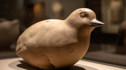 石で作られた鳥の美術品

