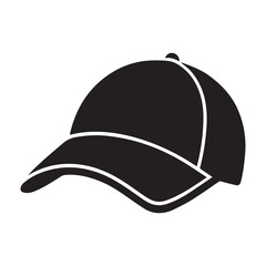 Baseball Cap Curved Brim Icon Vector Illustration