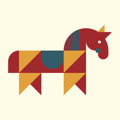 Vector geometric horse