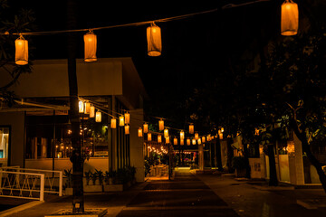 Blurred background, interior decoration, restaurant, Patong, Phuket