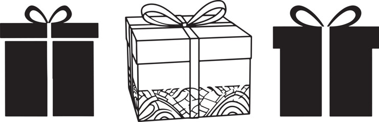 set of gift boxes ,set of gift boxes ,xmas, holiday, present, christmas, box, gift, ribbon, vector, decoration, design, package, celebration, icon, bow, shopping, set, valentine, new, happy, paper, il