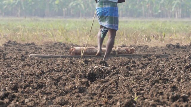 Indian farmer working in an agriculture field